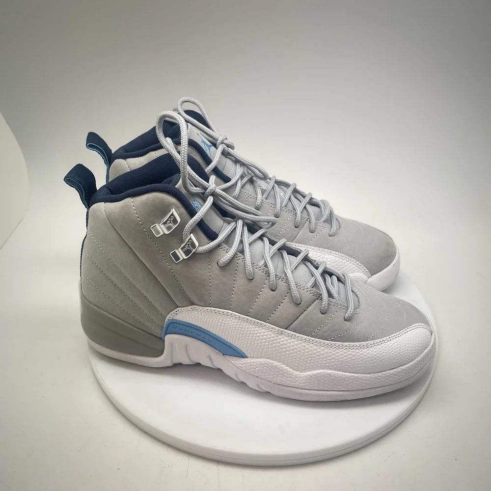 Nike Air Jordan 12 Retro Youth Size 7Y Athletic Basketball Gray Shoes 153265-007